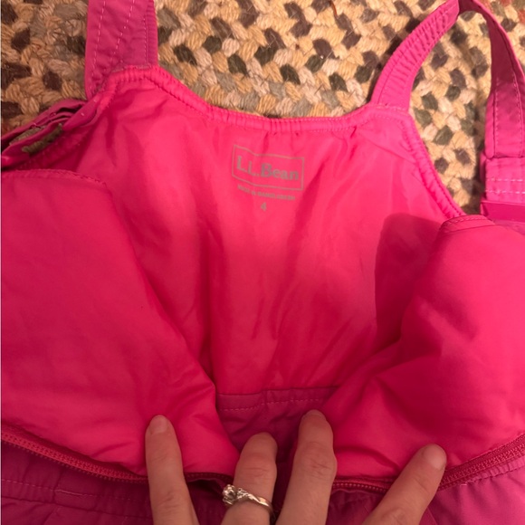 LL bean snow bib snow pants insulated bib Overalls toddler size 4 - Picture 3 of 6